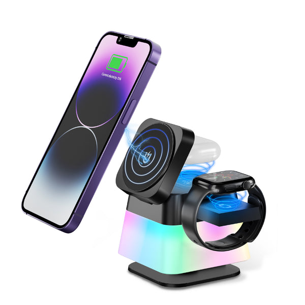 4-in-1 Rotating Wireless Charging Station