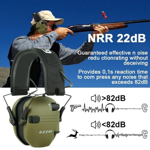Tactical Noise-Cancelling Shooting Earmuffs