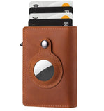 RFID-Blocking AirTag Leather Wallet