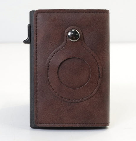RFID-Blocking AirTag Leather Wallet