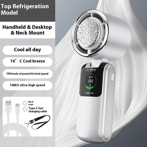 Portable Neck Fan with Ice Pack Cooling