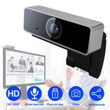 Full HD 1080P Webcam with Autofocus & Wide-Angle Lens
