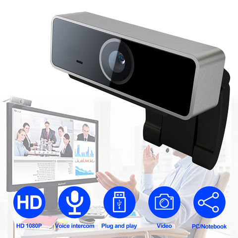 Full HD 1080P Webcam with Autofocus & Wide-Angle Lens