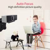 Full HD 1080P Webcam with Autofocus & Wide-Angle Lens
