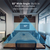 Full HD 1080P Webcam with Autofocus & Wide-Angle Lens